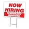 Signmission Now Hiring Temporary Workers Yard & Stake outdoor plastic coroplast window, C-1216-TEMPORARY WORKERS C-1216-DS-TEMPORARY WORKERS - alternate 1